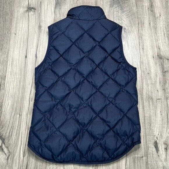 J. Crew Excursion Quilted Down Filled Puffer Vest Size XXS Navy Blue - Picture 11 of 11